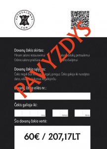 Dovanų čekis, dovana vyrui- autosalonas